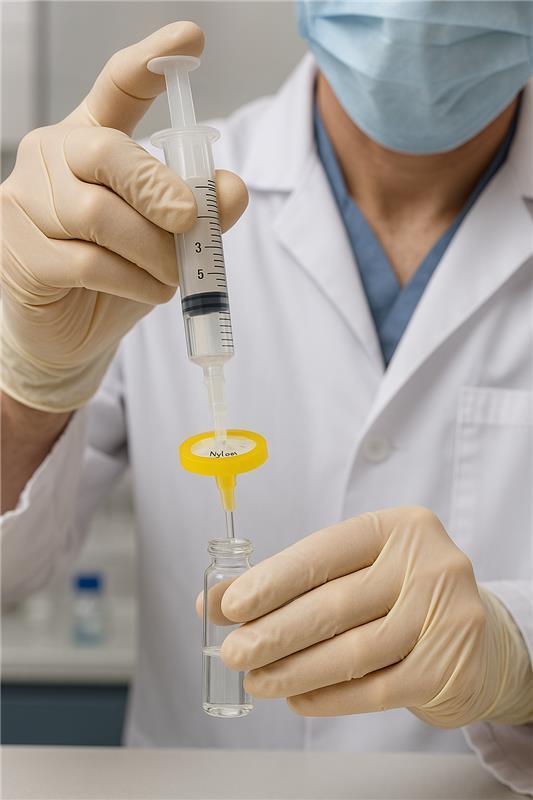 Nylon Syringe Filter 25mm × 0.22µm