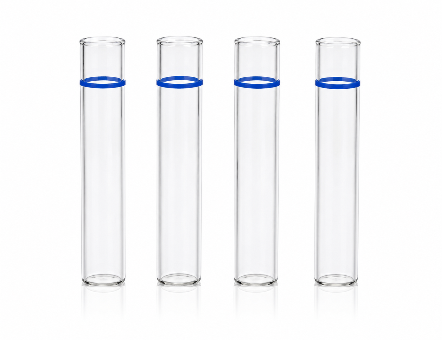 350µl Flat Bottom Glass Insert with Blue Marking