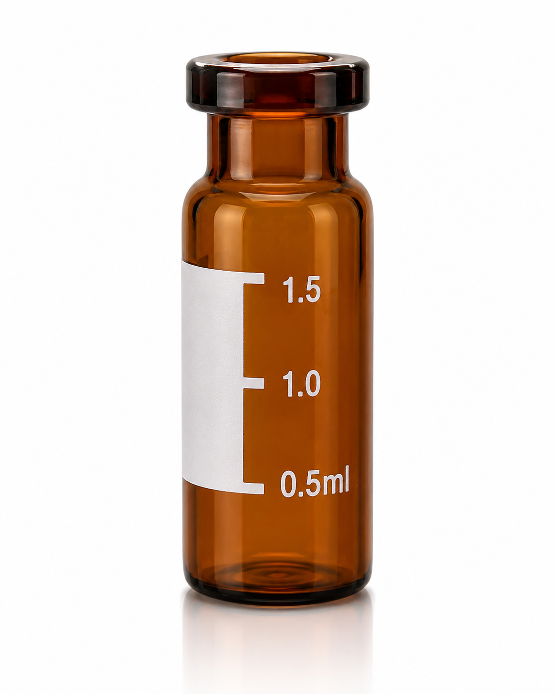2mL Amber Glass Crimp Neck Vial with Patch