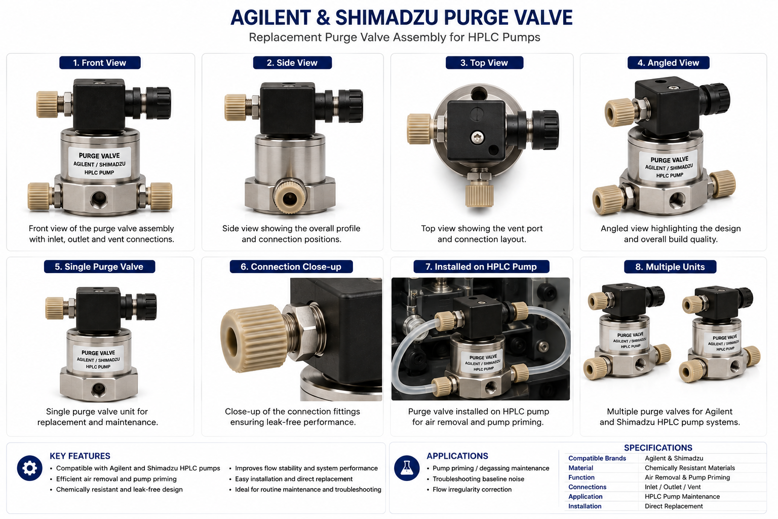 Agilent & Shimadzu Purge Valve