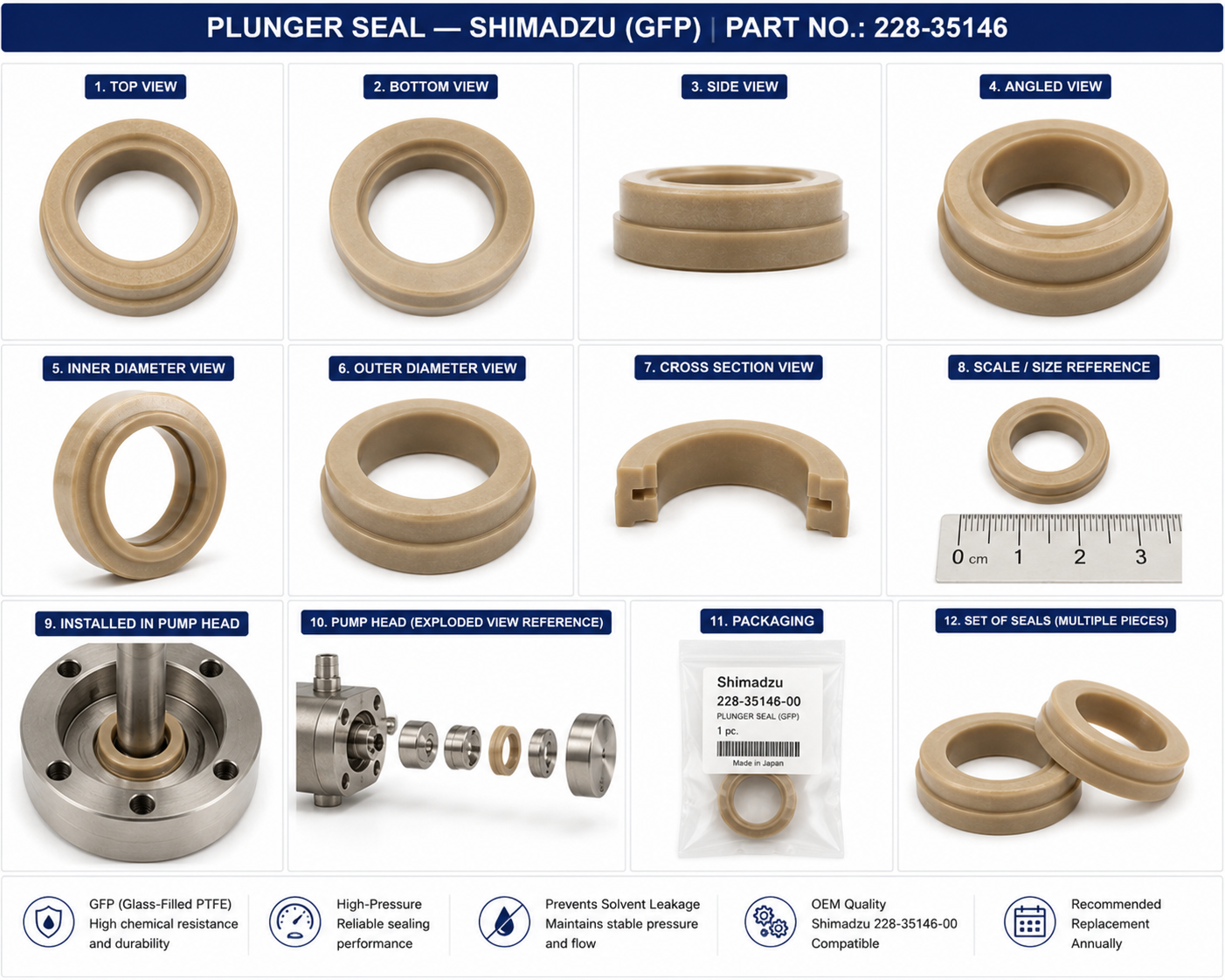 Plunger Seal — Shimadzu (GFP)