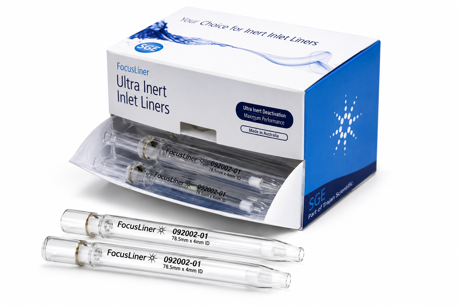 Focus Liners – GC Inlet Liners (78.5mm × 4mm ID)