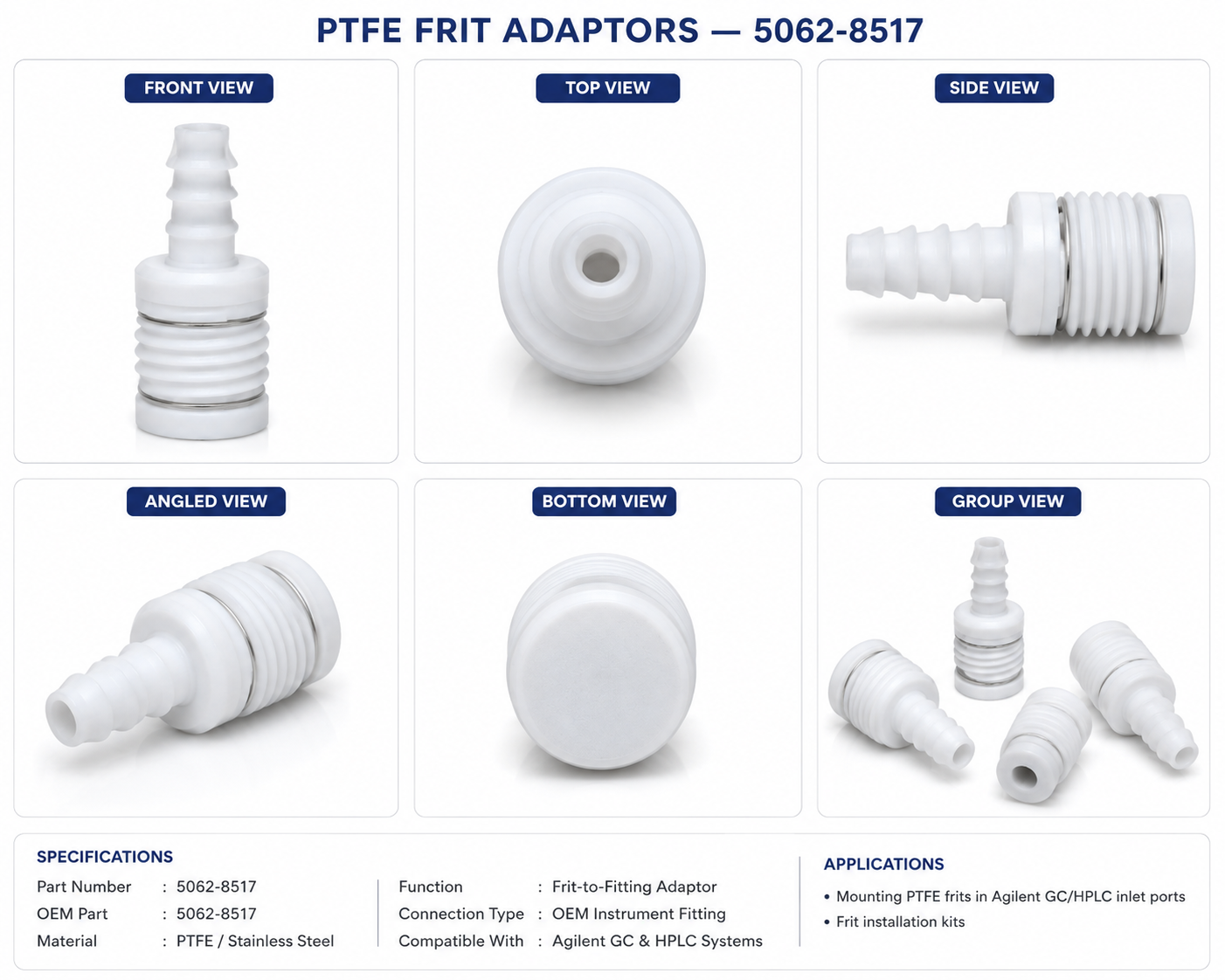 PTFE Frit Adaptors