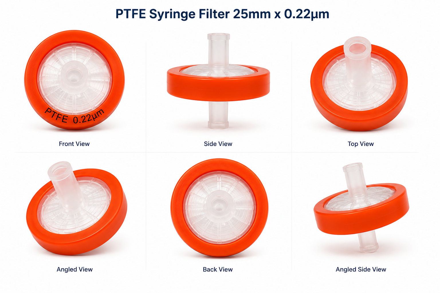 PTFE Syringe Filter 25mm × 0.22µm