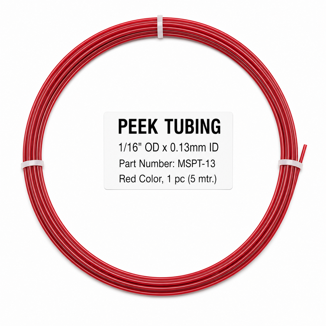 PEEK Tubing 1/16" OD × 0.13mm ID