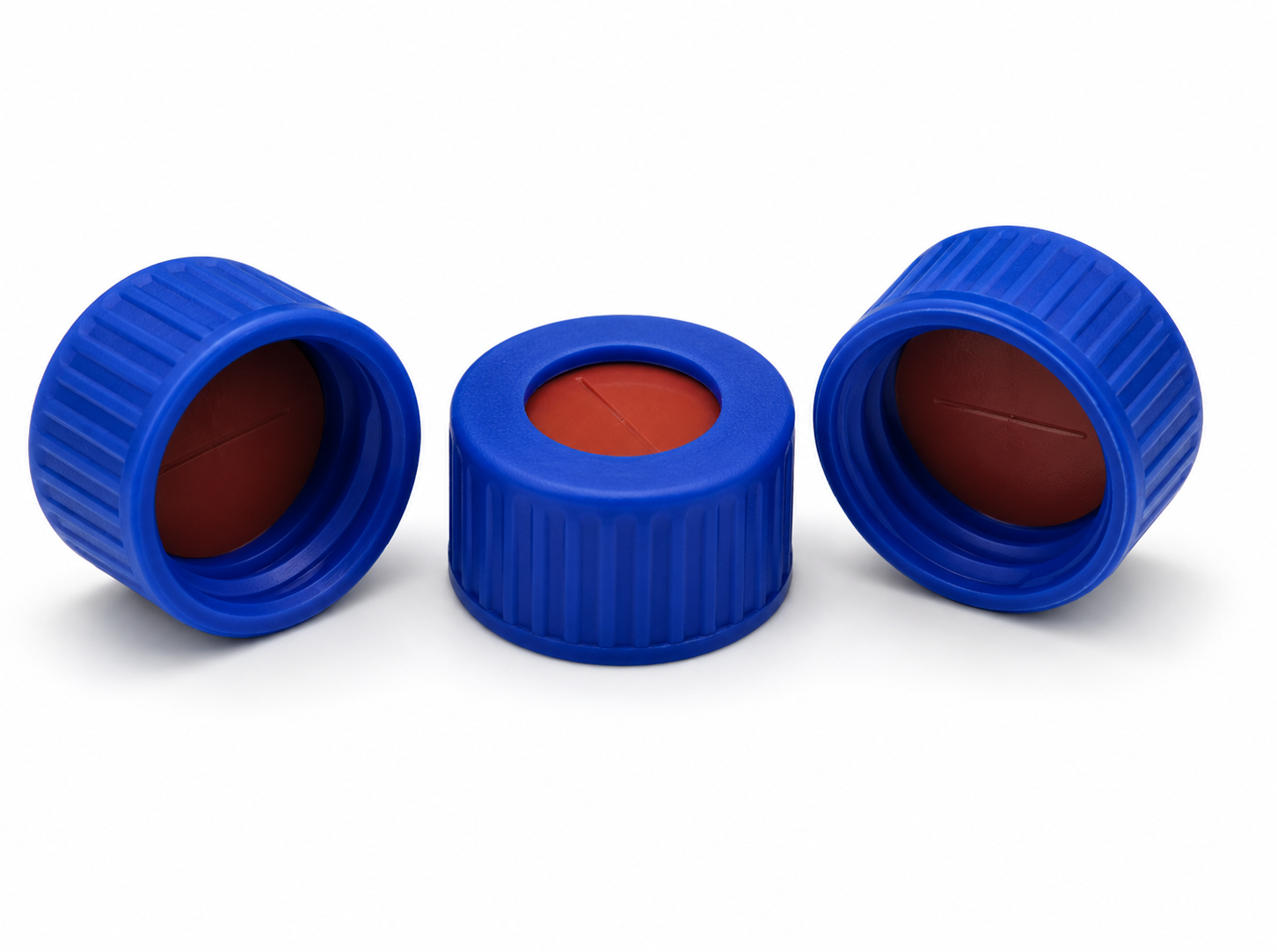 9mm Blue Screw Bonded Pre-Slit Cap Septa