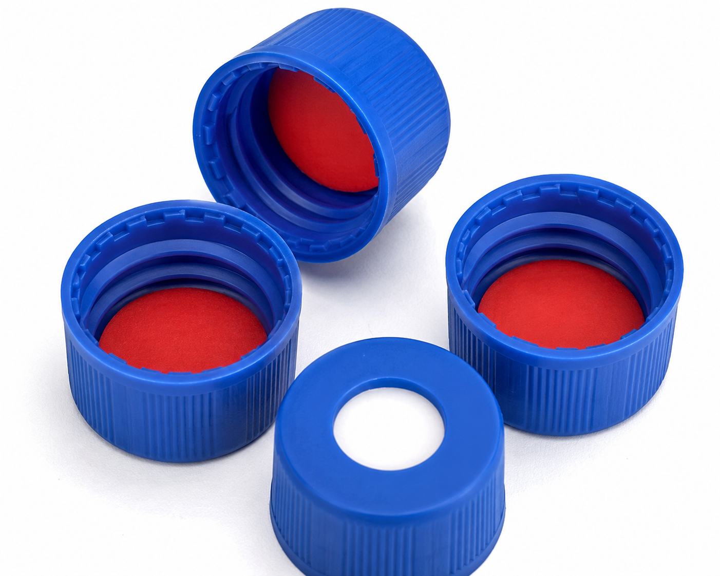 9mm Blue Screw Bonded Non-Slit Cap Septa