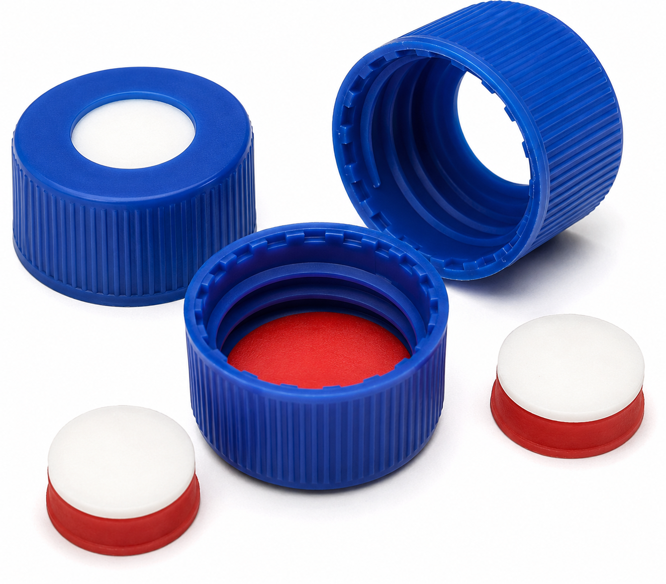 9mm Blue Screw Non-Bonded Non-Slit Cap Septa