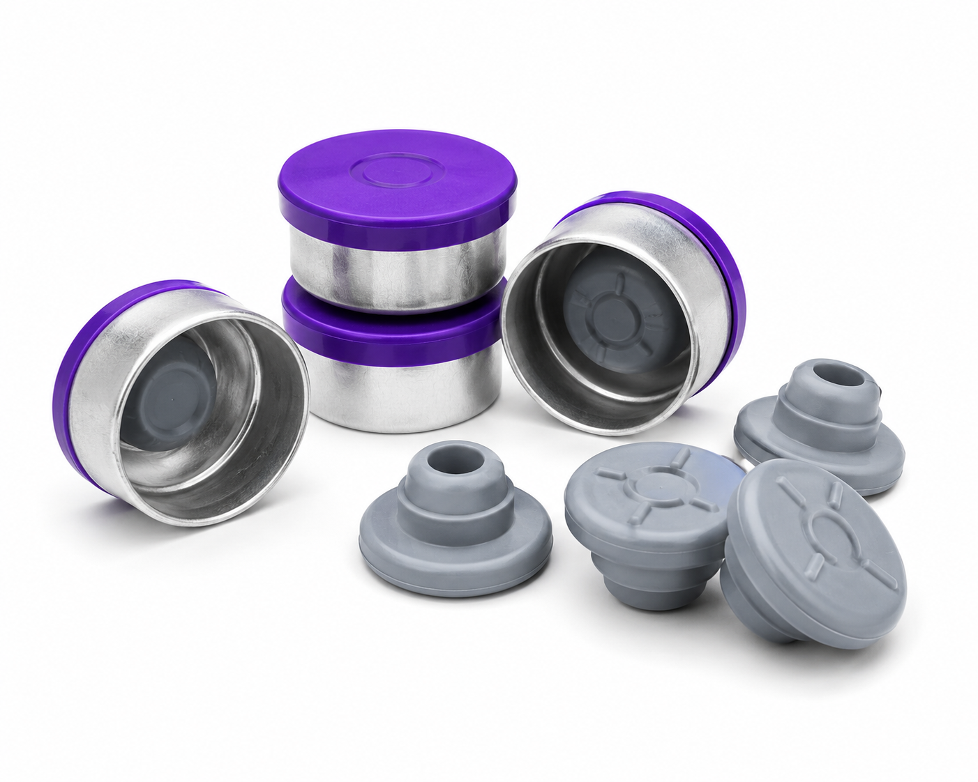 13mm Flip-Off Seal with Rubber Stopper for Storage Vial